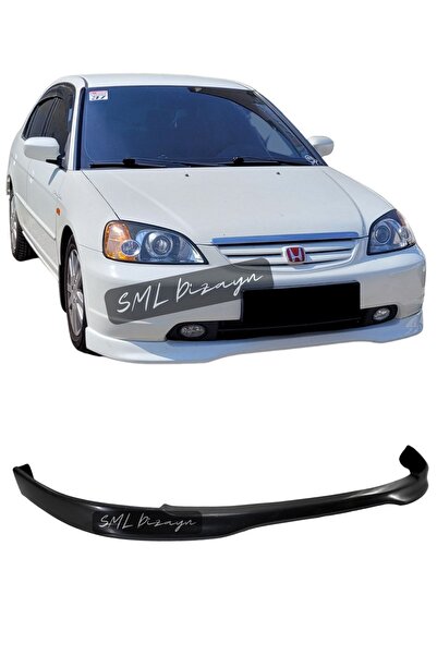 SML Dizayn Honda Civic Vtec 2 Makyajsız Kasa 01-03 Typer Ön Ek Plastik Boyasız Vtec 2 Ön-bodykit-karlık-ek-lip