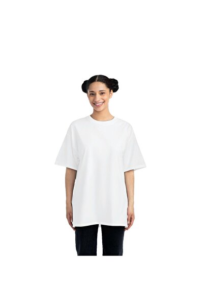 Oversize Unisex Düz Beyaz Tshirt