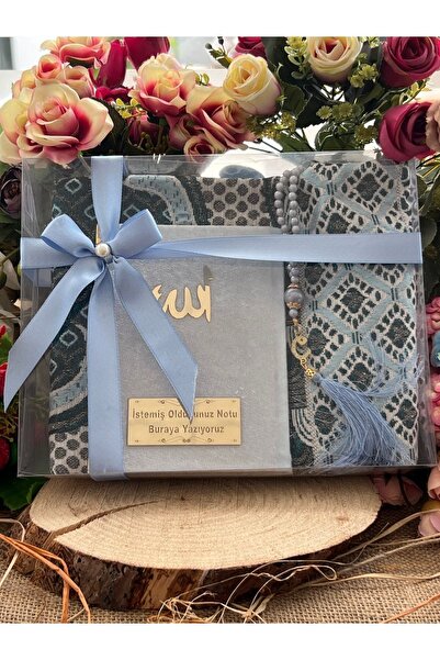 Medrese Yayınları Kadife Yasin Seccade Seti Hediyelik Çeyizlik Tesbih Iri Yaz...