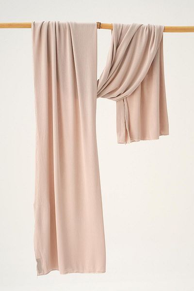 Rays Beige Combed Shawl - 5670 Model