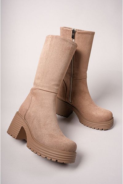 Riccon Henelra Γυναικείες Μπότες 0012270 Mink Suede