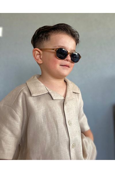 By Donetto New-unisex (1-5 Years) 100% UV Protection Polarized Brown Children's Sunglasses