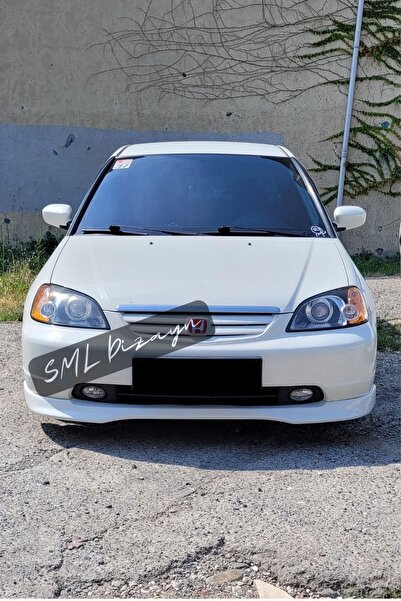 SML Dizayn Honda Civic Vtec 2 Makyajsız Kasa 01-03 Typer Ön Ek Plastik Boyasız Vtec 2 Ön-bodykit-karlık-ek-lip