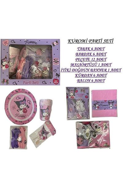 Mini Parti Σετ 12 τεμαχίων Kuromi Mini Party Store Kitime - Προσωπικότητα