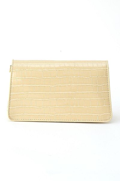 Rays Geantă de mână Croco Model 3006 Crem cu Husă