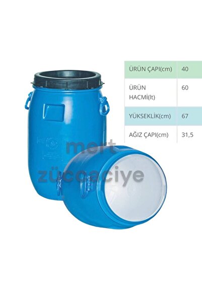 yağmur plastik 60 Litre Varil, Bidon, Yağ Varili Içi Beyaz Kaplamalı Musluksuz