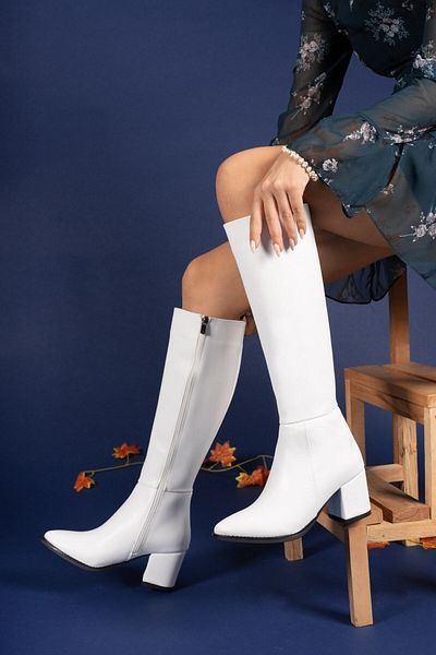 Riccon Γυναικεία Μποτάκια White Skin0012816s