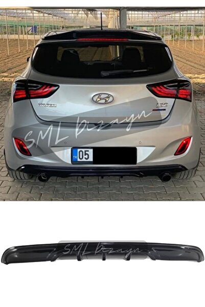 SML Dizayn Hyundai I30 (2012-2017) Custom Difüzör (PLASTİK) I30 Arka-bodykit-...
