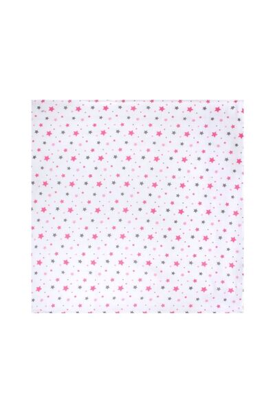 Sevi Bebe بطانية أطفال موسلين منقوشة 100x100 Art-353 Starburst Pink