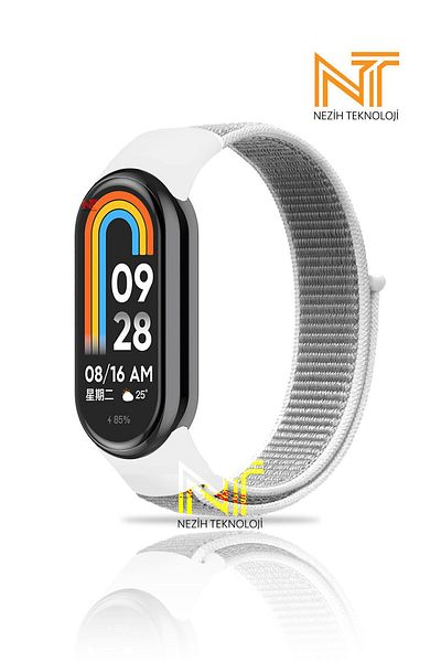 Nezih Case Xiaomi Mi Band 8/mi Band 9 تصميم قماش شبكي متوافق مع حزام/حزام رياضي ملون