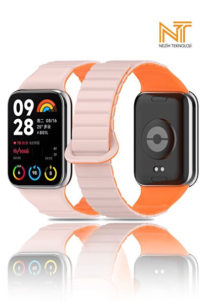 Nezih Case Xiaomi Redmi Watch 4 / 5 Mi Band 8 Pro Uyumlu Suni Deri Çift Renk ...