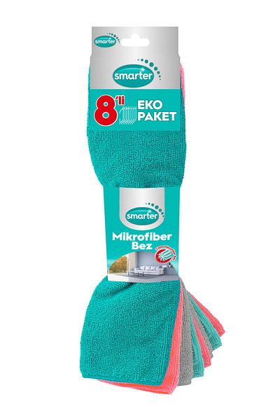 SMARTER Microfiber Cleaning Cloth 8 Pack