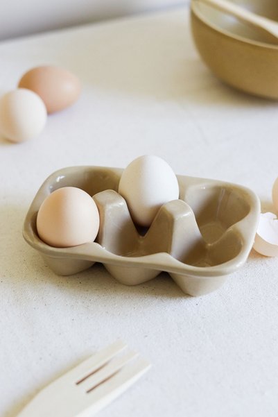 Generic Brand Ceramic Egg Holder Storage Service Container