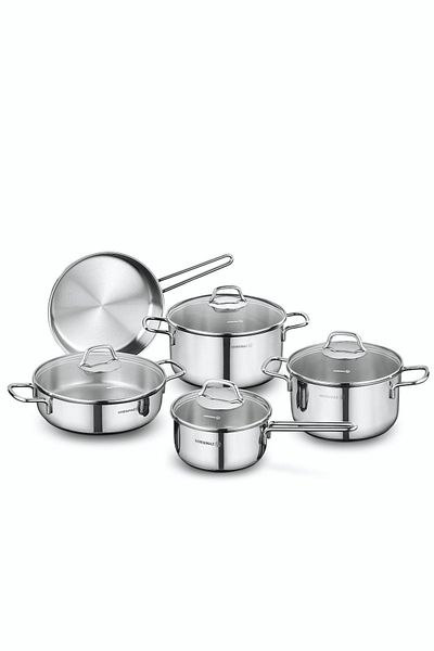 KORKMAZ Perla 9 Piece Cookware Set / Induction Base = original =