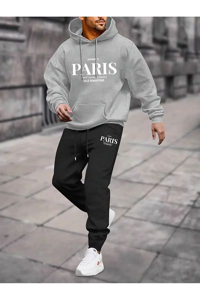FULL TOLERANCE Σετ αθλητική φόρμα με κουκούλα Paris Printed Sunday