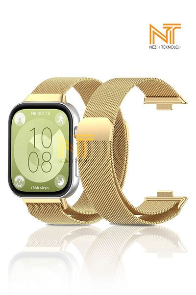 Nezih Case ساعة Huawei Watch Fit 3 / Fit 4 / Fit 4 Pro المتوافقة مع سلك ميلانو المعدني المغناطيسي العملي