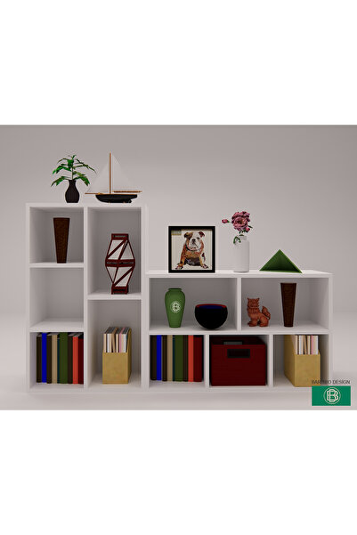 barisbo design KİTAPLIK,DOSYALIK AÇIK RAF (ANTRASİT&BEYAZ)