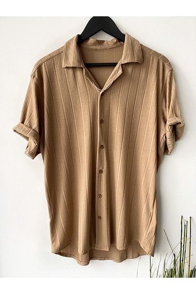 ByKarahan Мъжка риза Oversize от истински дървосекач
