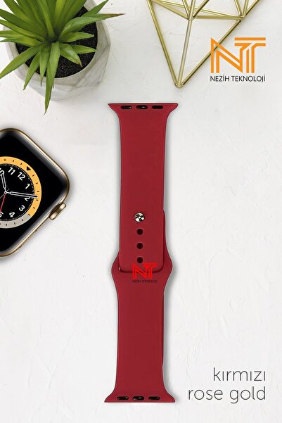 Nezih Case Apple Watch Series 2/3/4/5/6/7/8/9/Se/Ultra 42-44-45-49mm Compatible A+ Quality Soft Silicone Sports Band