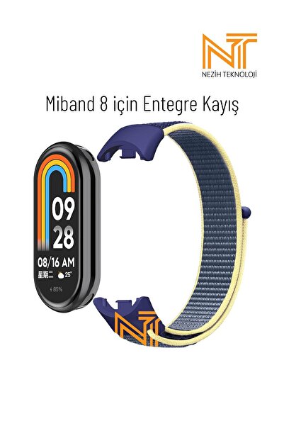 Nezih Case Xiaomi Mi Band 8 / 9 / 10 Uyumlu Hasır Kumaş Tasarım Renkli Spor Kordon / Kayış