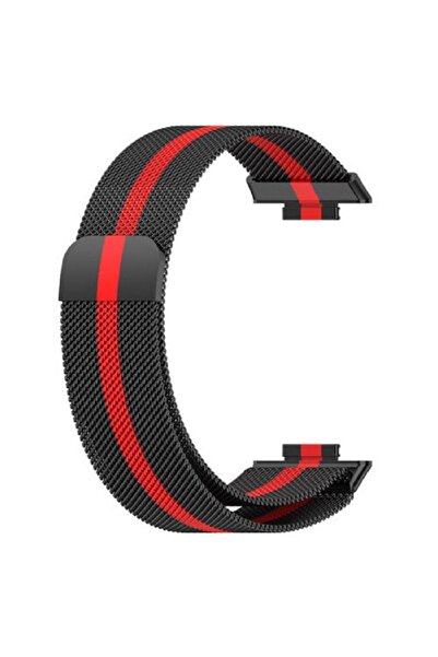 Nezih Case Huawei Watch Fit 2 Uyumlu Metal Örgü Hasır Mıktanıslı Pratik Kordon
