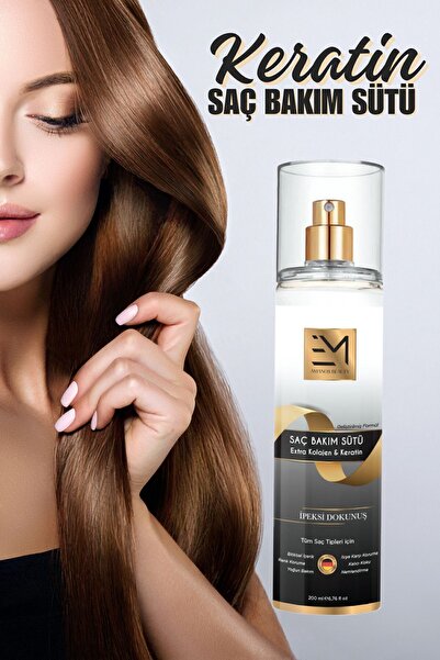 EM AMANOS BEAUTY Unisex Saç Bakım Sütü - Doğal Keratin Ve Kolajen Bakımı - Kadın Erkek Kullanımına Uygundur