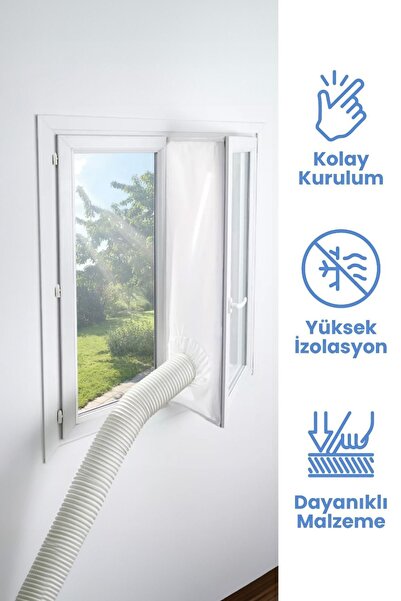 Fakir Mobil Ac Tipi Klima Taşınabilir Pencere/cam Aparatı Hava/ısı Iletimi Engelleyen Kumaş-kolay Kurulum