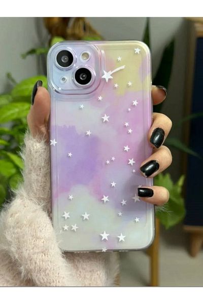 Go Aksesuar حافظة سيليكون شفافة بنمط طباعة Dream World متوافقة مع هاتف Iphone 14 Plus و15 Plus