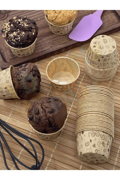 Yusuf Dirik YD Party Supplies Desenli Muffin Kek Kalıbı 50 Adet 50x39