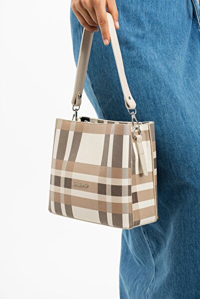 Just Polo Kadın Ekose El ve Omuz Çantası 6011MH