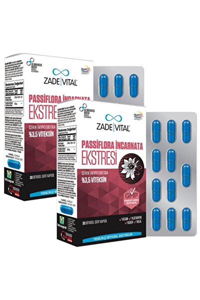 Zade Vital Passiflora Incarnata Ekstresi (2 KUTU) 60 Kapsül