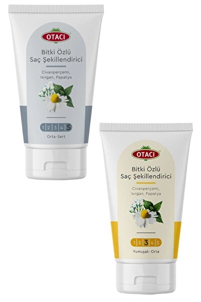 Otacı Bitkisel Saç Şekillendirici Orta-sert + Yumuşak-orta Set