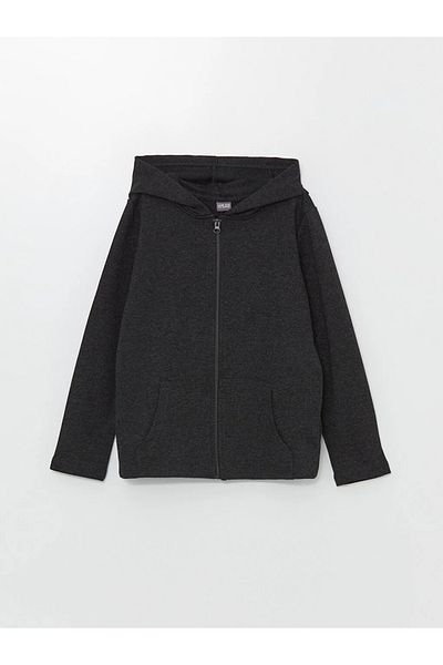LC Waikiki Lcw Eco Hooded Girl's Zippered Sweatshirt
