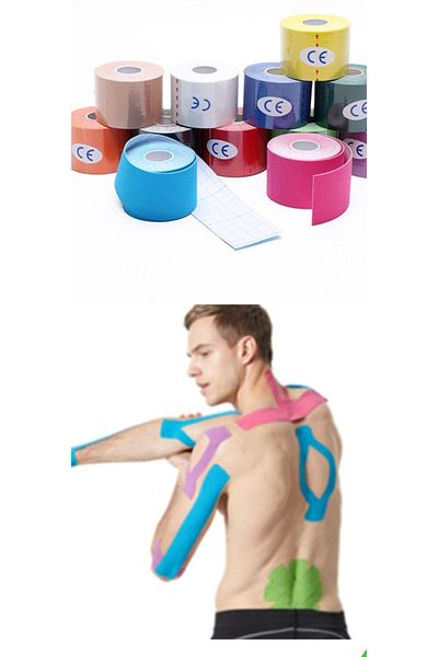 Ortholand Pink Color Ki̇nezi̇o Tape Sports Band (3 Pieces)
