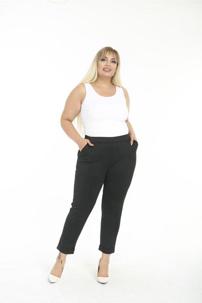 Esina Women's Diver / Scuba Fabric Ankle Length Trousers