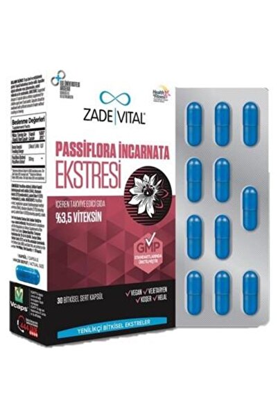 Zade Vital Passiflora Ekstresi İçeren Takviye Edici Gıda 30 Kapsül - Diş Beya...