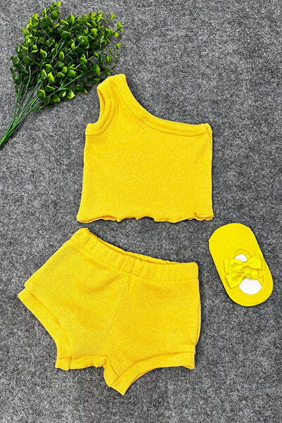 MYADA Fitilli Bebek Crop Babet Çorap Set Takım