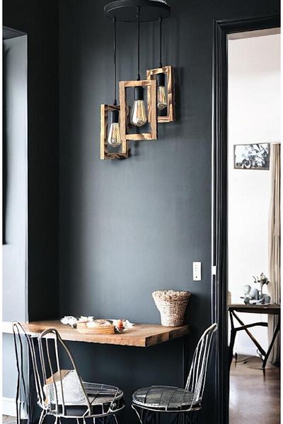 ONUR AVİZE Honor Chandelier - Retro Rustic Wooden 3-piece Pendant Lamp Set