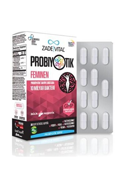 Zade Vital Probiotics Feminen 30 Kapsül - Diş Beyazlatıcı Köpük Hediye