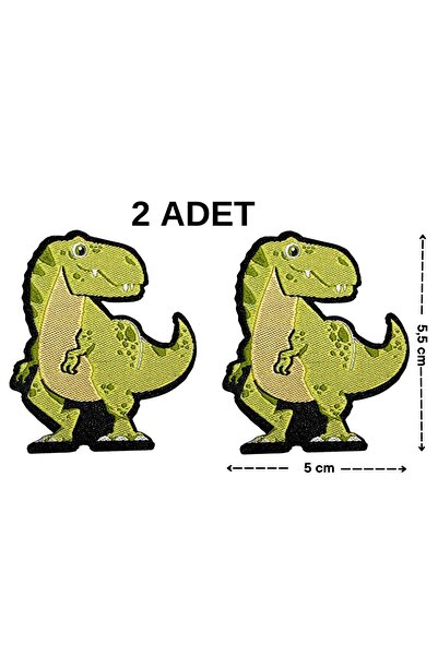 Megas Etiket Ütü Ile Yapışan T-rex Dinozor Dokuma Arma/yama