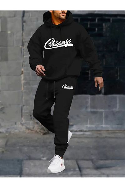 FULL TOLERANCE Σετ αθλητικών φούτερ Chicago Printed Relaxed Fit