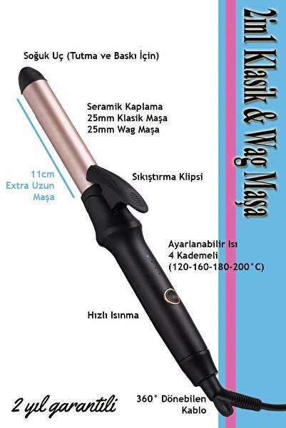 Shibowavy 2in1 Wag Tongs & 25mm Classic Tongs (WITH HEAT PROTECTION GLOVE GIFT)