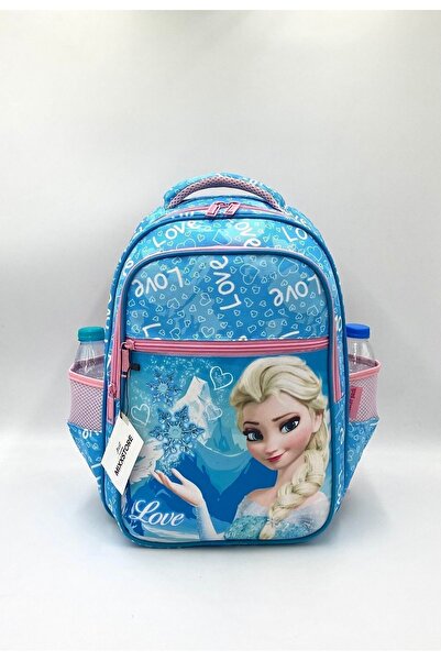 ms mixxstore Rucsac de școală primară cu model de dragoste de culoare albastră cu nutriție ortopedică