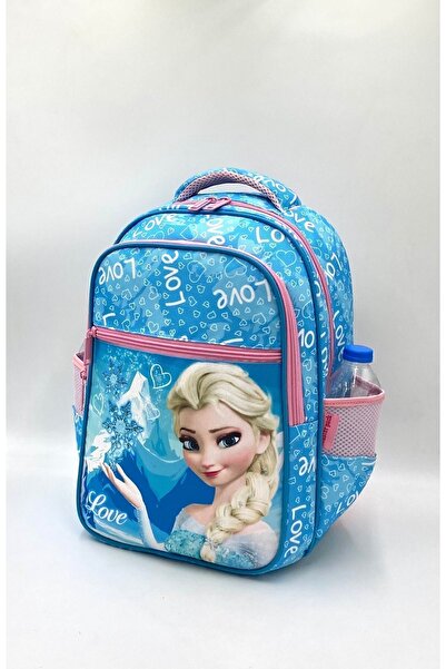 ms mixxstore Rucsac de școală primară cu model de dragoste de culoare albastră cu nutriție ortopedică