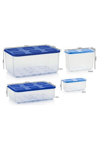 Tupperware Modular Organizing Container Set of 4 Refrigerator Storage Containers Hsgl