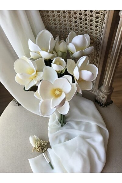 Parla Organizasyon Manolya Gelin Çiçeği – Yapay Buket, Yaka Çiçeği