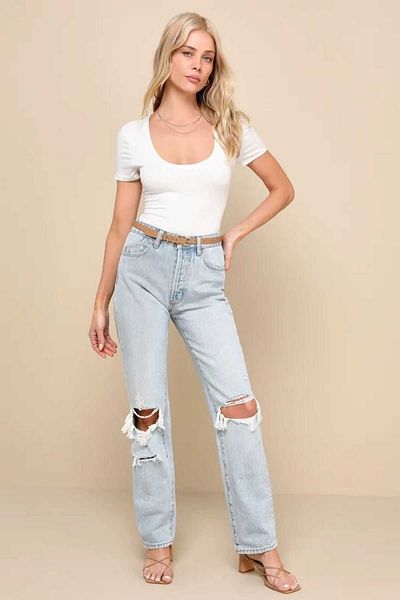 zaccana z Women's Short Sleeve U Neck Double Layer Silk Jersey Bodysuit U89