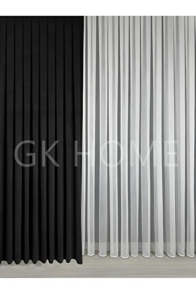 SAYDEMİR HOME Simli Bambu Düz Tül Perde Kırışmaz Salon Tülü 1/3 SIK PİLE