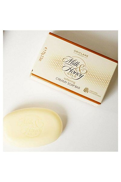 Oriflame Milk & Honey Gold Softening Creamy Soap Containing Organic Source Milk and Honey Extracts