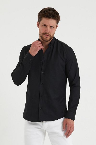 CLIPMAN Ανδρικό πουκάμισο με κουμπιά Oxford Slim Fit